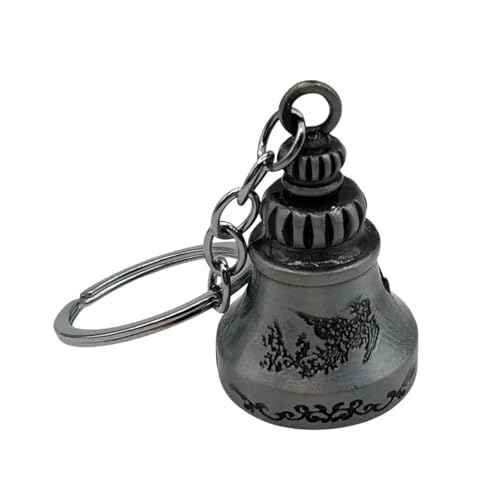 Image of Classic Antique Tibetan Temple Bell Shaped Keyring for Gift Gaurdian bell for Car Bike Bags Metal Key ring Key Chain Bag Charm Gift
