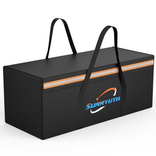 SunnyLith 12V 200Ah LiFePO4 Lithium Battery Fireproof Safe Bag, Large Capacity Explosion-proof Lipo Battery Bag for Charging and Storage, Waterproof Box for Documents and Valuables - 22×9×9.5in