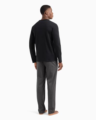 Emporio Armani Men's Pattern Mix Pajama Pant and Long Sleeve Tee Set3