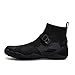 UMANPOO Men Water Shoes Women Barefoot Slip on Sneaker Swim Aqua Beach Running Walking Hiking Cycling Non Slip High Top (Black, Numeric_9.5)