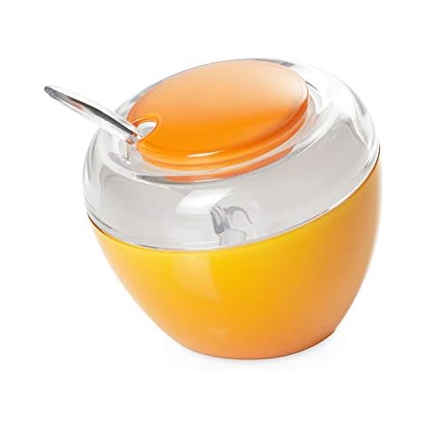 Omada Design Zuckerdose in Zweifarbigen Acryl mit Löffel, Zuckerdose von 30 Cl, Made in Italy, Zerlegabr und Spülmaschinenfest Cover