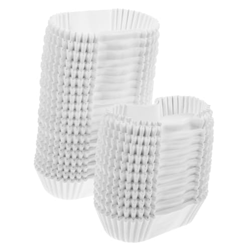 NUOBESTY 1000 pezzi Pirottini Ovali in Carta per Dolci Resistenti Olio e Calore per Cupcake Muffin e Plumcake per Feste e Presentazioni Raffinate