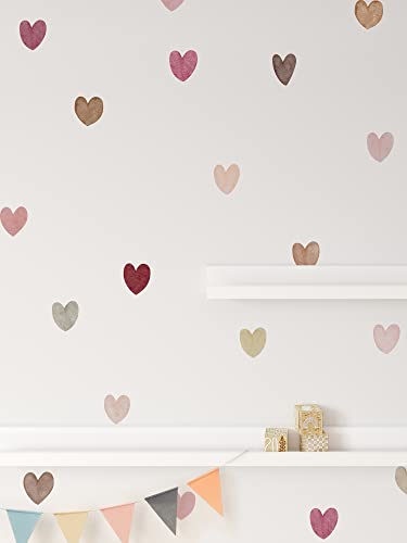 QuoteMyWall Autocollants muraux amovibles en forme de cœur rustique pour chambre d'enfant Cover