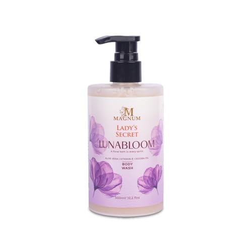 Image of Lady's Secret Lunabloom Body Wash 300ml - Hydrating Aloe Vera & Jojoba Oil, Vitamin E, Floral Fragrance of Neroli, Jasmine & Musk, Luxurious Gentle Daily Cleanser, All Skin Type