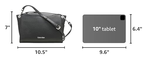 Calvin Klein Women's Garnet Top Zip Crossbody Handbag, Black, OS - image 3