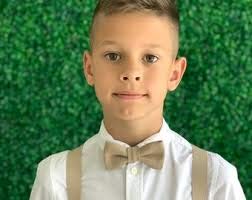 Image of Tuxedo Neck bow tie for Infants,Kids,Toddlers, Boys,Men - Hand sewn & Handcrafted