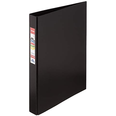 Esselte 4 Ring Vivida Binder, A4, Black Cover