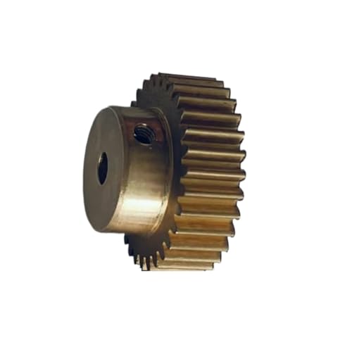 Cylindrical Drive 1pcs 0.7 Module 19 Teeth Copper Gear 0.5M 19T Spur Gear with Step 3mm 3.17mm 4mm 5mm 6mm Bore Cylindrical Gear Rack Machinery(4MM BORE)