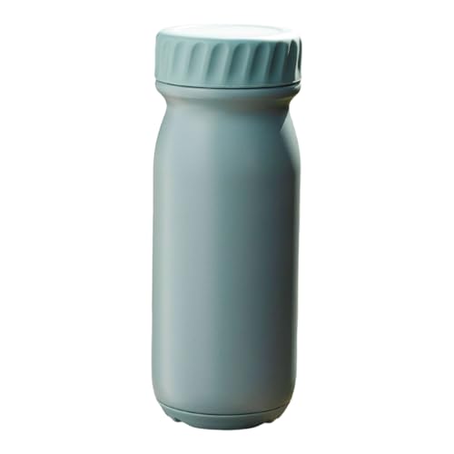 Bbajszx Taza funcional de metal de doble pared con agarre de silicona y capacidad de retención de frío y calor durante mucho Taza de botella aislada