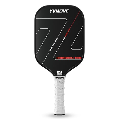 Pickleball Paddles Raw Carbon Fiber | Anti-Break Handle & Effortless Power | 16mm Anti-Shock Core | for Beginners & Intermediates & Family Games