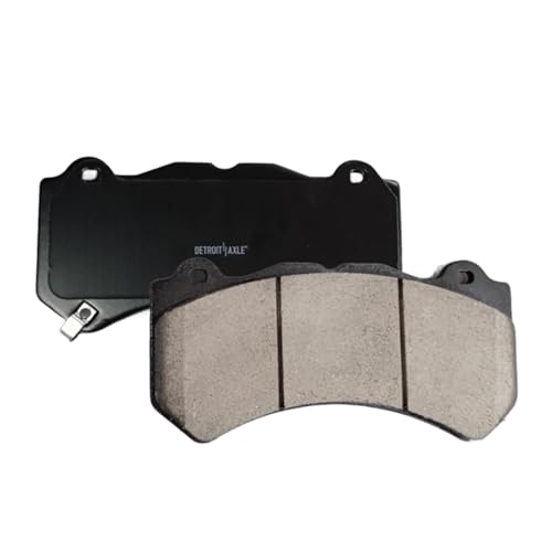 Image of Detroit Axle - Front Brake Pads for Jeep Grand Cherokee Dodge Charger | Challenger Chevy Camaro Cadillac CTS ATS Rivian R1S R1T, Ceramic Brake Pads with Hardware Replacement