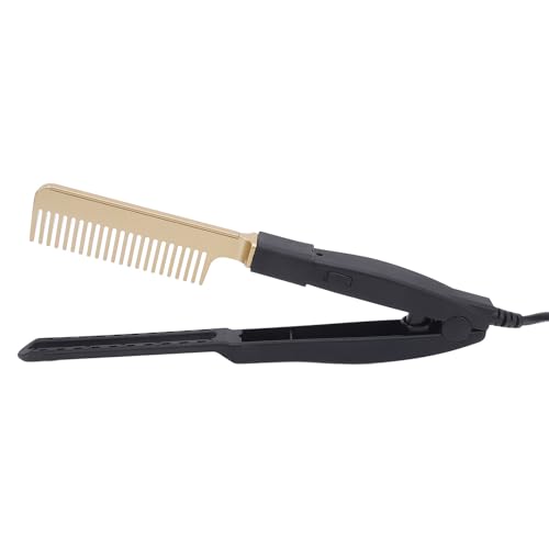 Plancha de Pelo en Forma de Peine para Mujer, Peine Multifuncional para Alisado, Calefacción Rápida, Uso Seguro en Cabello Mojado y Seco, Estilizador Portátil para Uso en Casa y Viaje (Enchufe EE.UU., 100-240 V) miniatura 7