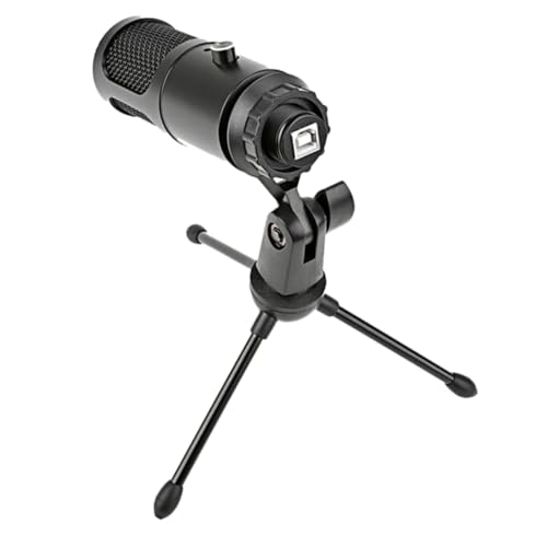 SHOWERORO 1Set USB Gaming Microphone with Tripod Stand Streaming Mic for Professional Voice Capture for Live Broadcasts Gaming Design with Cable