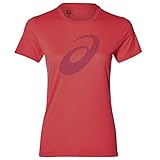 Kurzarm-Oberteil für Damen ASICS Damen Laufshirt Silver SS Top #2 Graphic 2012A271 Flash Coral M