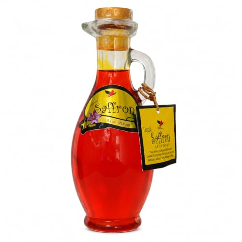 Image of HOMA Liquid Saffron 8.4 oz - Organic Saffron Extract Infused Coloring for Rice, Seafood, Drinks & Desserts, Pure Saffron Spice Flavor, No Allergens (3, Pack of 3)