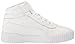 PUMA Shoes Carina 2.0 Mid Sneaker, 5 US Unisex Big Kid, White White Silver