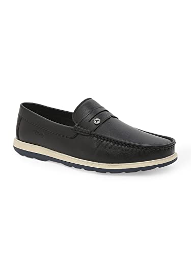 Image of Jaripeo BART Premium Vegan Synthetic Black Casual Loafer for Mens: Size UK 9
