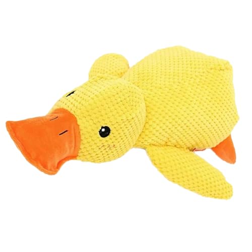 Ajuanbazha Jouet Canard Anti-Stress pour Chien, Jouet Sonore en Peluche, Calmant et Interactif pour Chiens Petits et Moyens