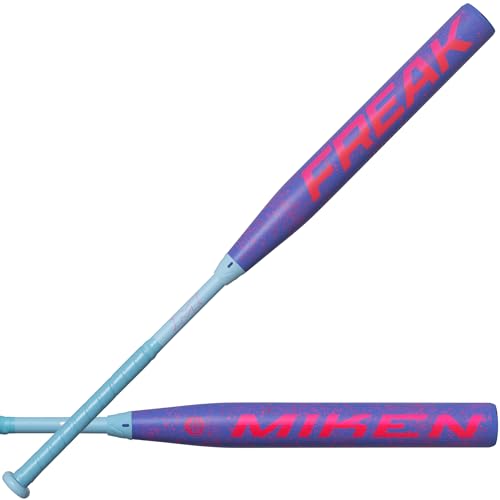 Miken | Freak Splatter Slowpitch Softball Bat | USA | MSA6FRKB | Balanced | 2 Pc. Composite | 13.5 Barrel | 26.5 oz