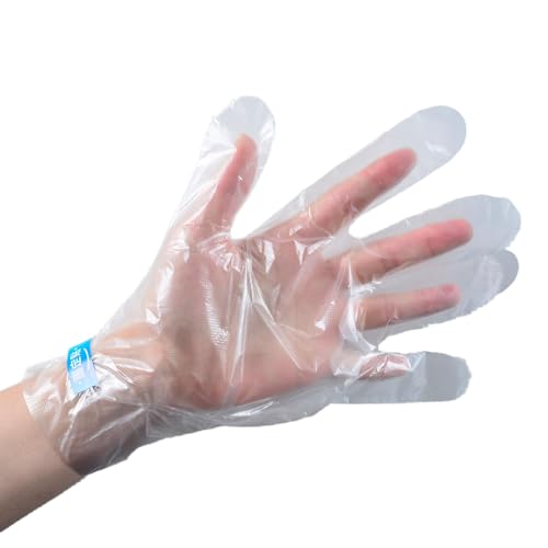 JIASAIL Disposable Hand Mask with Ear Paraffin Wax Gloves Hand Conditioning and Spa Treatment Plastic Gloves for Cleaning, Coloring,and Manicure Tear-resistant Glove Liners for Personal Use 100pcs