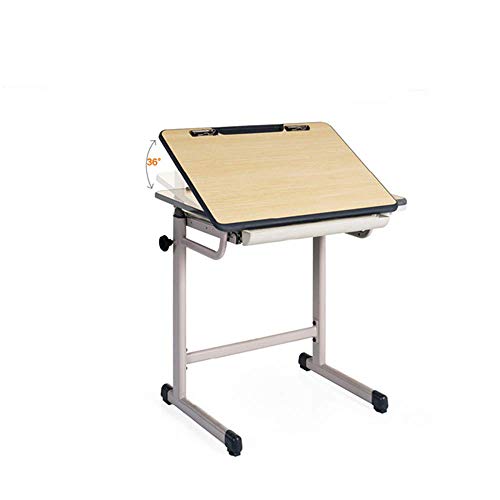 - Mesa de estudio elevable, escritorio de computadora, muy adecuada para aula, oficina, 70 cm de profundidad x 79 cm de alto (color natural), estilo moderno