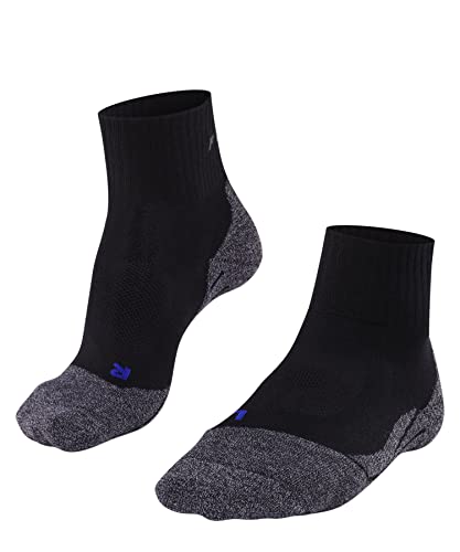 FALKE Mężczyźni Skarpety do wędrówek TK2 Explore Cool Short M Sso Oddychający I Szybkoschnący przeciw pęcherzom grube 1 Para, Czarny Black-Mix 3010, 44-45