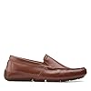 Clarks Men's Markman Plain Moccasin, Dark Tan Leather, 9.5 UK #5