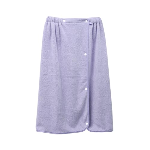 ラップタオル 子供用 65cm丈 ふわふわ 吸水 巻きタオル 女の子 男の子 海 プール スイミング 着替え用タオル プールタオル (パープル)