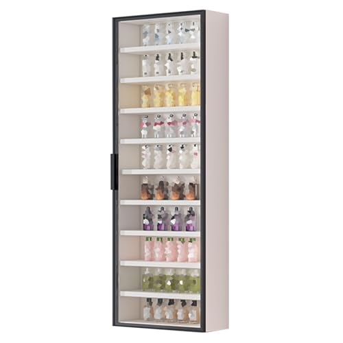 Display Cabinets, Multi-Tier Curio Storage Shelving with Glass Doors, Figures Dolls Model Wooden Display Case, Collectibles Organizers Rack, Home Playroom Showcase(White,40x
