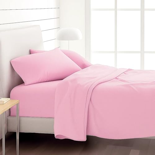 La Mejor Lista de Sabanas de Franela Matrimonial los mejores 5. 44 DuVló Juego de Sábanas Lisas de Tela Polar Térmica Súper Suave Confort y Calidez. Idel para el Invierno y Noches frías. (Rosa, Matrimonial)