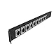 Jingchengmei 12 Ports/Wege/Loch, aufklappbares Patchpanel – 1U 19 Zoll Rack-Mount D-Stecker – Audio mit aufklappbarer Seite (H1U12D, schwarz)