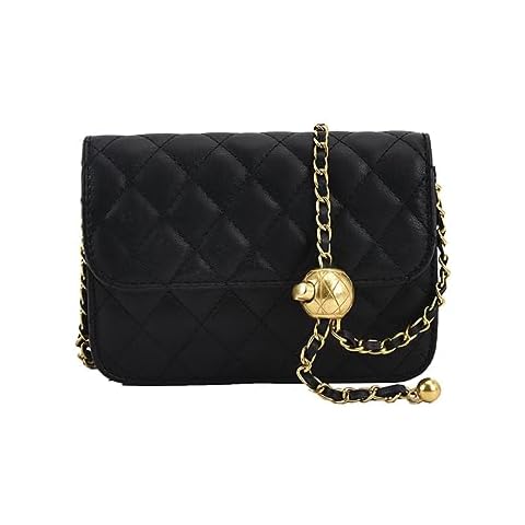 Waist Bag Mini Belt Bag for Women Mini Crossbody Bag Y2k Accessories Belt Purse for Women Fashionable (Black,Large) Cover