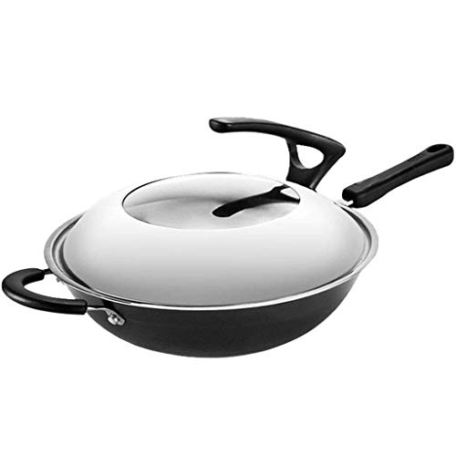 Wok Pan Stir Fry Pan Cookware, Hard Anodized, Non-Toxic Hard Titanium miniatura 1