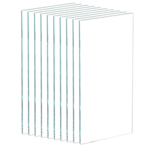 sourcing map 10pcs Welding Lens Clear Glass 2 x 4.25 Outer Cover Helmet Inner Replacement Lens Welding Helmet Lens Glass for Welding Helmet, Transparent