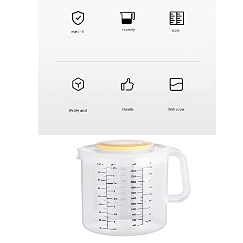 Tazón medidor 2.5 L con tapa plástico transparente miniatura 2