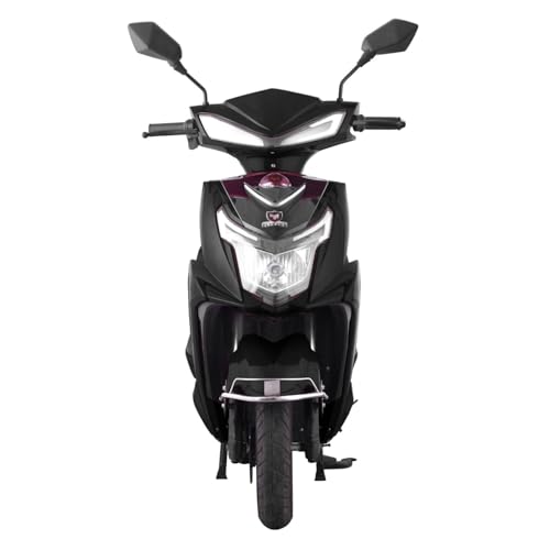 Image of FlyRides Electric Scooter (LS) - High-Performance Eco-Friendly Commuter Scooter - Equipped with LED Headlights & Tail Lights - Sleek Black Design - Ideal for City & Urban Travel (Black)