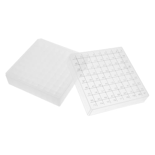 OSOLADY Box Microsmall Tube Rack Small Tube Case Microsmall Tube Holder Freezer Storage Organizer Test Tube Holder Plastic Tube Holder Small Tube Freezer Storage Vial Holder Pp Transparent