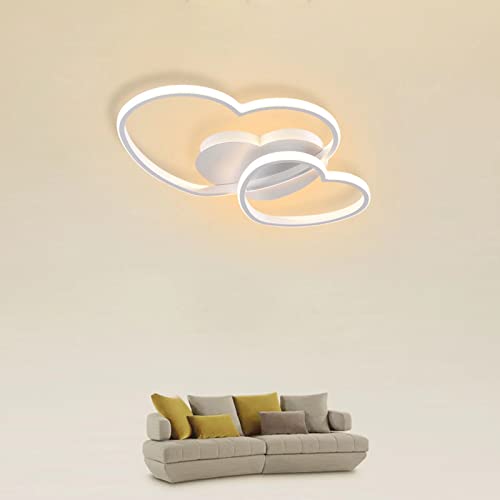 Plafond LED love heart dimmable avec télécommande pour salon