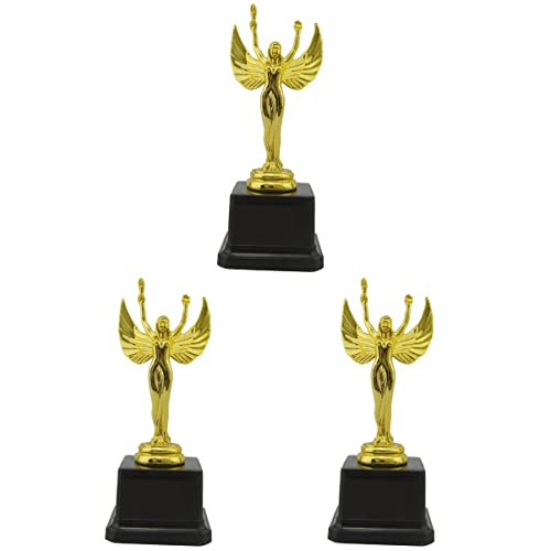 PRETYZOOM Troféu de Prêmio Ser of 3 Gold Award Troféu de Prêmio Infantil Troféu de Dança Estátuas de