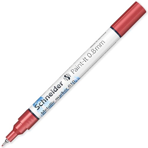 シュナイダー Schneider メタリックマーカー ペイントイット Paint it 010 / 011 (メタリックレッド, 0.8mm 単品)