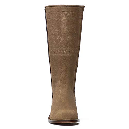 Stivali Donna in Pelle Marrone Chiaro campera