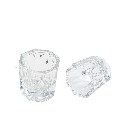 Pokinge 2 Pzs Vasos Acrílicos para Uñas de Vidrio miniatura 1