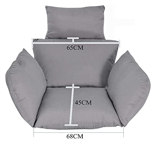 Egg Chair Cushion Washable Outdoor Hanging Swing Chair Seat Cushions With Headrest And Armrests , Replacement Hammock Chair Cushion Cover [Only Chair Pads] 23.5.12S ( Color : Lattice , Size : 68X65Cm/ #TOP6