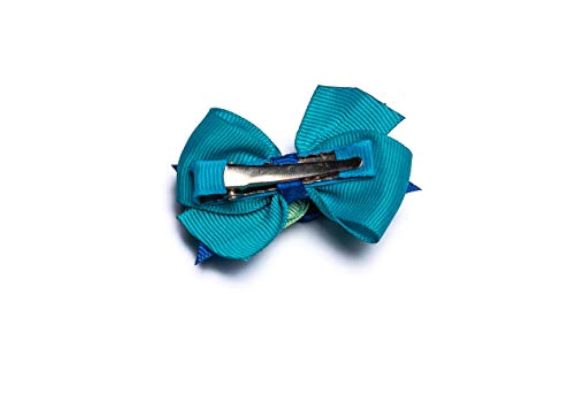 Light Blue Bow with Felt Roses Hair Clip for Girls, 1 Piece