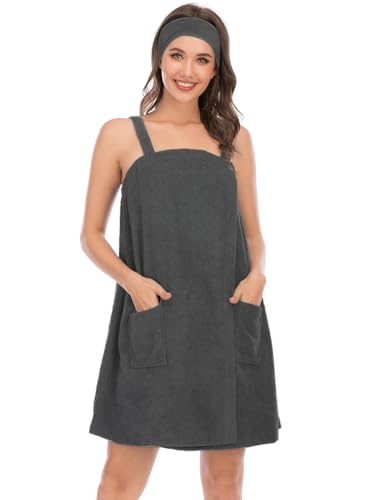 Veseacky Elegant Body Towel Wrap For Women Plush Comfort Spa Loungewear Fashion Shower Robe Ideal Gift For Ladies