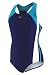 Speedo Big Girls' Solid Infinity Splice One Piece Swimsuit, Deep Water, 10