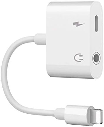 TRISOO Headphone Dual Aux Audio Adapter Earphone Stereo Port Headset Adaptor Connector Splitter [White]