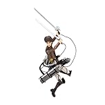 Total Anime Attack on Titan Eren Jaeger - 6.5-Inch Figure with Swappable Faceplates, Alternate Hands, and Weapon