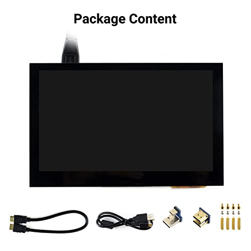 waveshare 4.3inch Capacitive Touch Screen LCD Compatible with Raspberry Pi 5/4B/3B+/3A+/2B/B+/A+/Zero/Zero W/WH/Zero 2W CM3+/4 800×480 Resolution HDMI IPS Supports Jetson Nano/Windows
