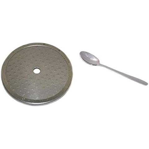 TAMLED Set Filterdusche Rancilio für Espressomaschine + Espressolöffel Edelstahl Cover